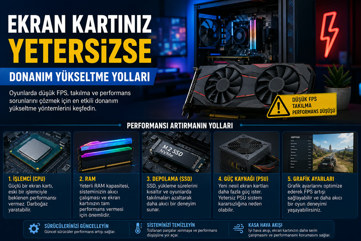 Ekran Kartınız Yetersizse Ne Yapmalısınız? Donanım Yükseltme Rehberi (2026)
